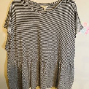 Black and white stripe shirt